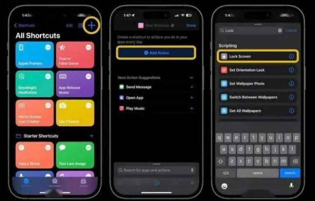 韩城苹果14锁屏维修店分享iPhone14升级iOS16.4后如何创建锁屏快捷方式 