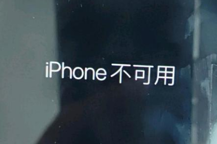 韩城苹果服务网点分享锁屏界面显示“iPhone 不可用”如何解决 