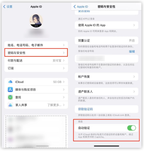 韩城苹果手机维修分享iOS 16 自动验证功能开启方法 