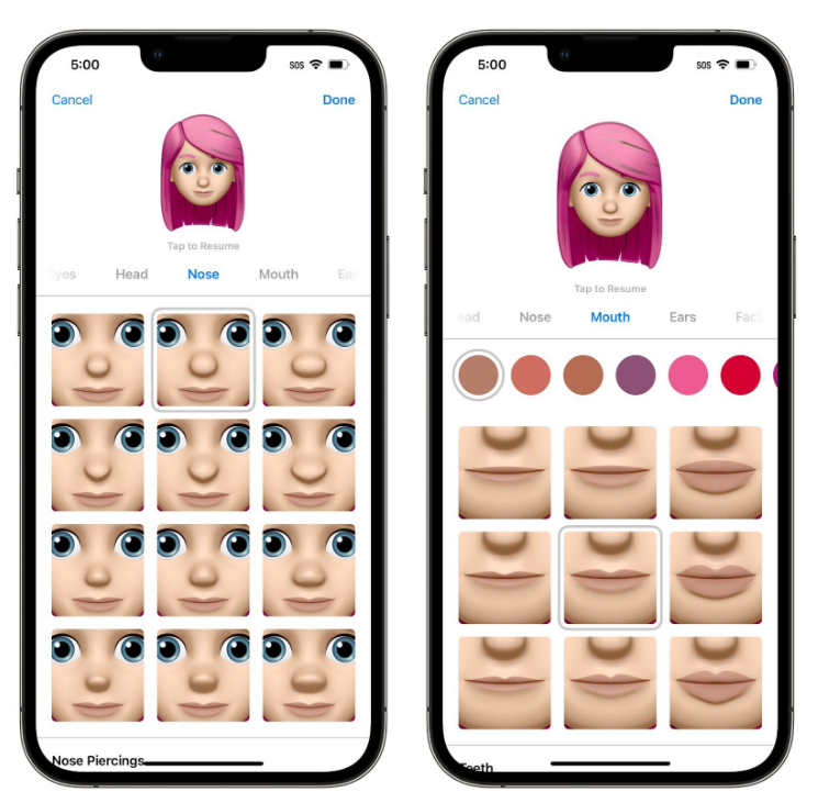 韩城苹果手机维修分享​iOS 16中的拟我表情有了哪些变化和升级 